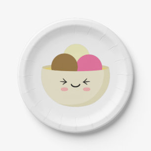 Plato De Papel Kawaii Ice Cream
