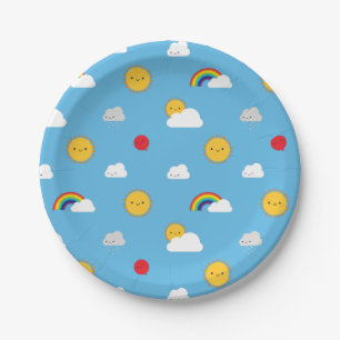 Plato De Papel Kawaii Skies