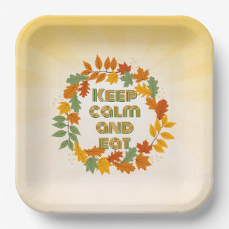 Plato De Papel Keep calm and eat