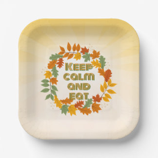 Plato De Papel Keep calm and eat