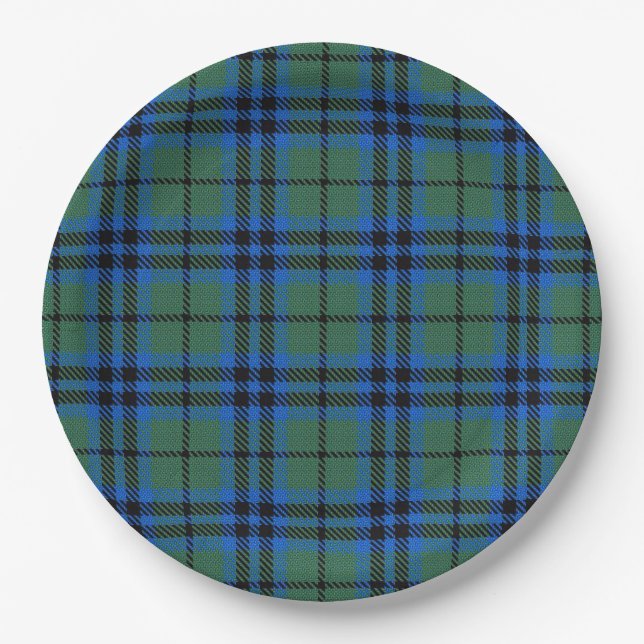 Plato De Papel Keith Tartan (Anverso)