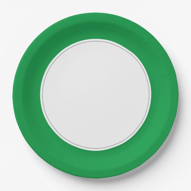 Plato De Papel Kelly Green Paper Plates (Anverso)