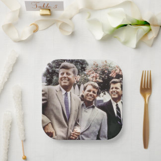 Plato De Papel Kennedy Brothers, Presidente John, Robert y Ted