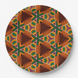 Plato De Papel Kente Geometrics Kwanzaa Afrocentric