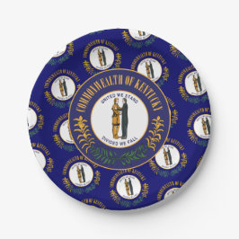Plato De Papel Kentuckian Flag & Seal, Kentucky