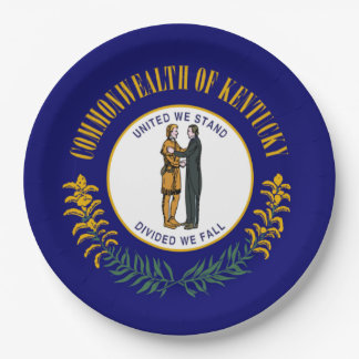 Plato De Papel Kentucky: Bandera del estado estadounidense de la