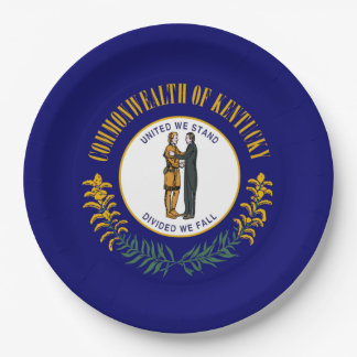 Plato De Papel Kentucky: Commonwealth Bluegrass Bandera del estad