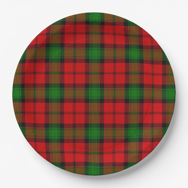 Plato De Papel Kerr Tartan (Anverso)