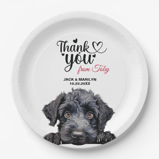 Plato De Papel Kerry Blue Terrier (Anverso)
