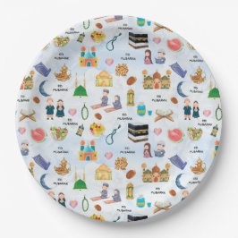 Plato De Papel Kids Eid Mubarak Paper Plates – Colourful Islamic