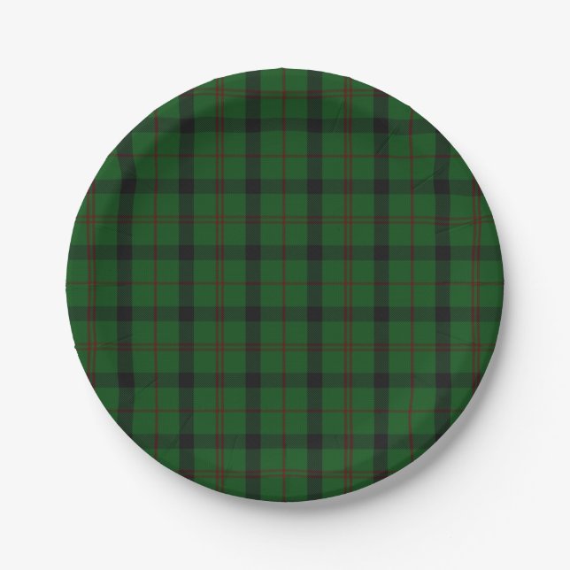 Plato De Papel Kincaid Tartan Plaid Placa De Papel (Anverso)