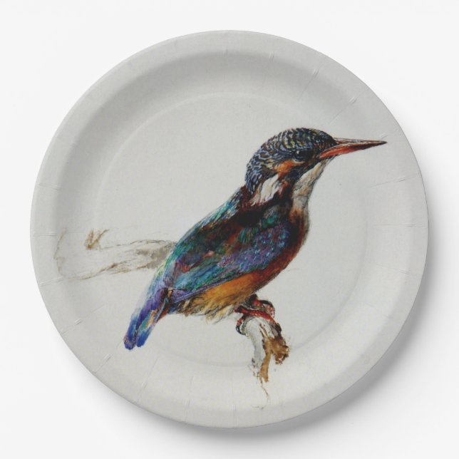 Plato De Papel Kingfisher (por John Ruskin) (Anverso)