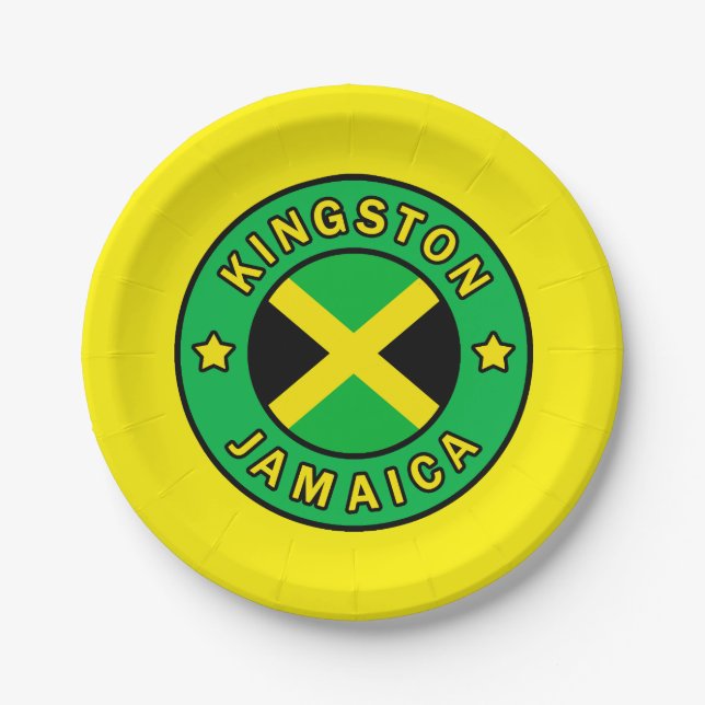 Plato De Papel Kingston Jamaica (Anverso)