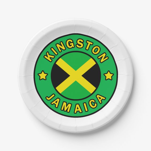 Plato De Papel Kingston Jamaica (Anverso)