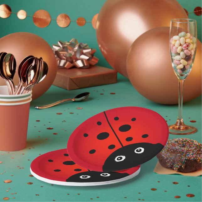 Plato De Papel KiniArt Mariquita (Multi)