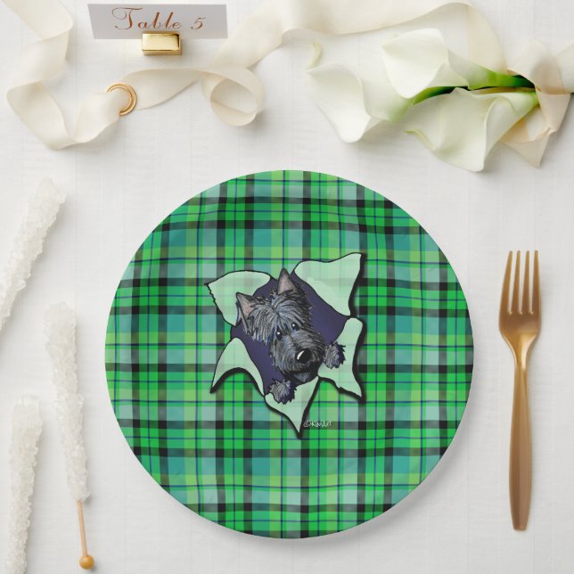 Plato De Papel KiniArt Navidades Escocia BLAST Placas de papel (Boda)