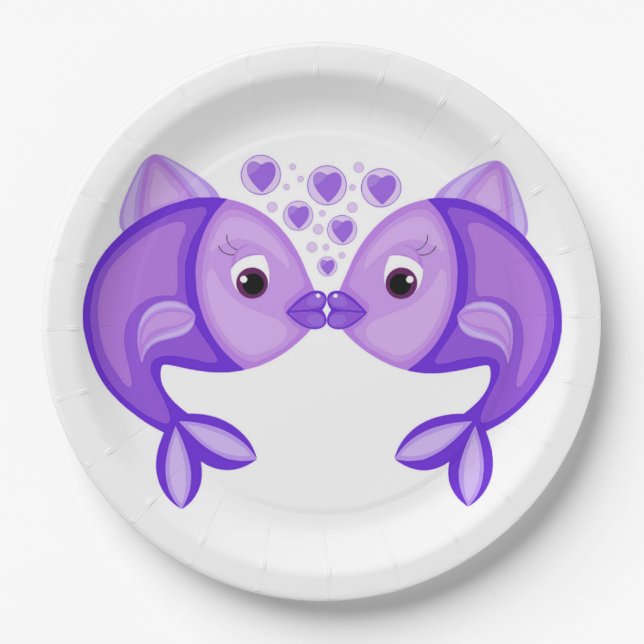 PLATO DE PAPEL KISSING FISH (Anverso)