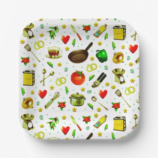Plato De Papel Kitchen Bridal Shower (Anverso)
