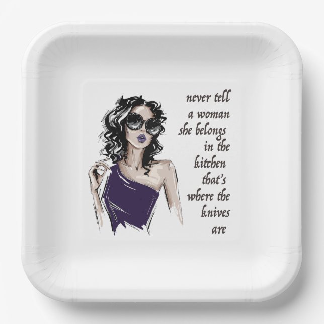 Plato De Papel Kitchen Knives pertenece (Anverso)