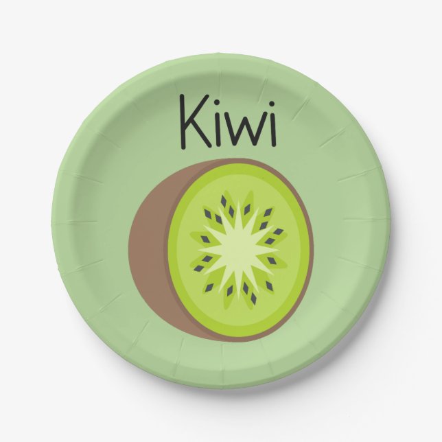 Plato De Papel Kiwi (Anverso)