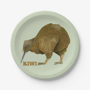 Plato De Papel Kiwi N.Z. Bird
