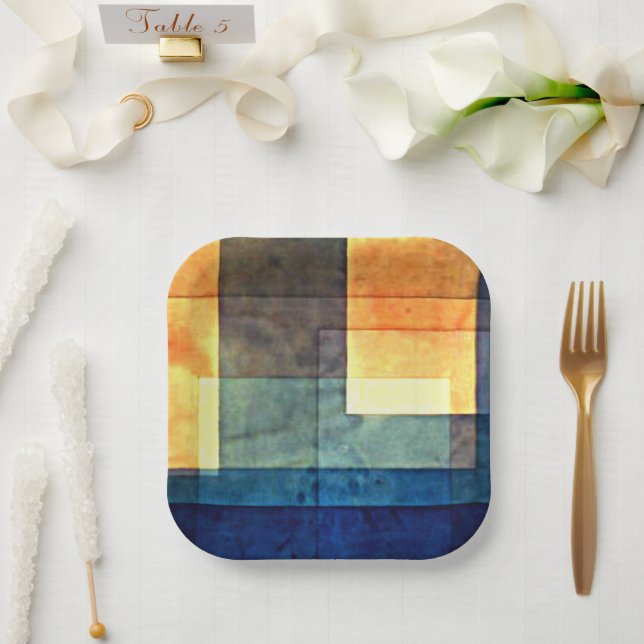 Plato De Papel Klee - Casa en el agua (Boda)