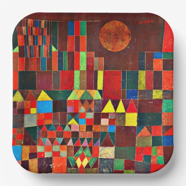 Plato De Papel Klee - Castillo y Sol (Anverso)