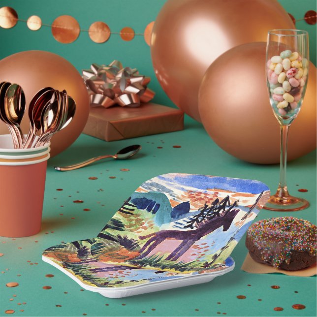 Plato De Papel Klee - El caballo, la famosa pintura (Multi)