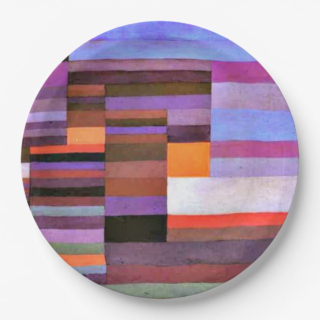 Plato De Papel Klee - Fuego por la noche (Anverso)