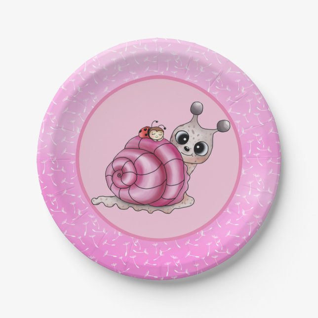 Plato De Papel kleine Schnecke  pappteller (Anverso)