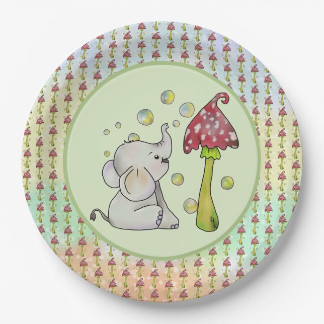 Plato De Papel kleiner Elefant  pappteller (Anverso)