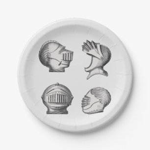 Plato De Papel Knight Helmets  