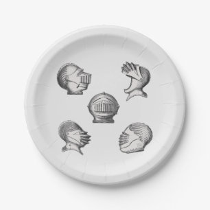 Plato De Papel Knight HelmetsPlates de papel