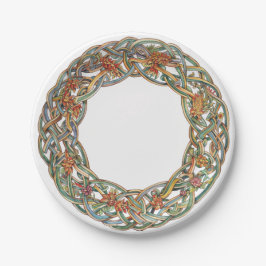 Plato De Papel Knotwork celta y Sun Symbols Litha