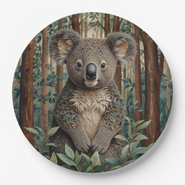 Plato De Papel Koala Bear (Anverso)