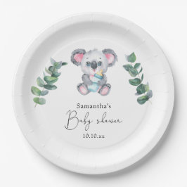 Plato De Papel Koala Bear Baby Shower