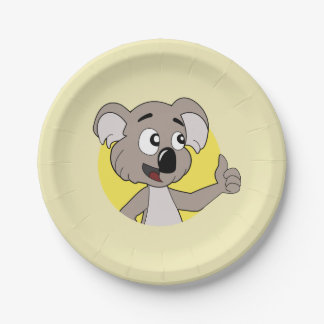 Plato De Papel Koala bear cartoon paper plates