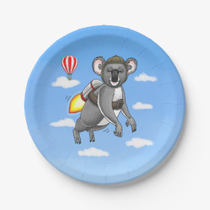 Plato De Papel Koala Cohete