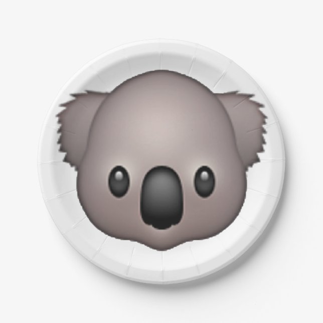 Plato De Papel Koala - Emoji (Anverso)