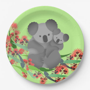 Plato De Papel Koala y Joey