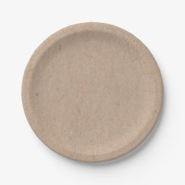 Plato De Papel Kraft Rustic Plate