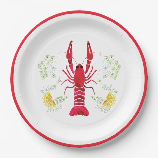 Plato De Papel Kräftskiva /Crawfish Boil/Fiesta sueco de langosta (Anverso)