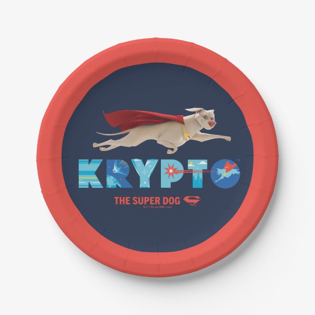 Plato De Papel Krypto El Superperro (Anverso)