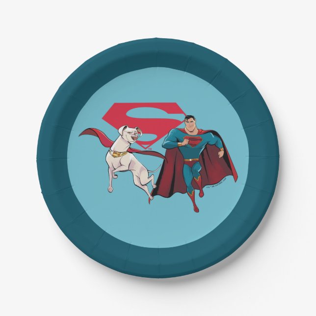 Plato De Papel Krypto y Superman (Anverso)