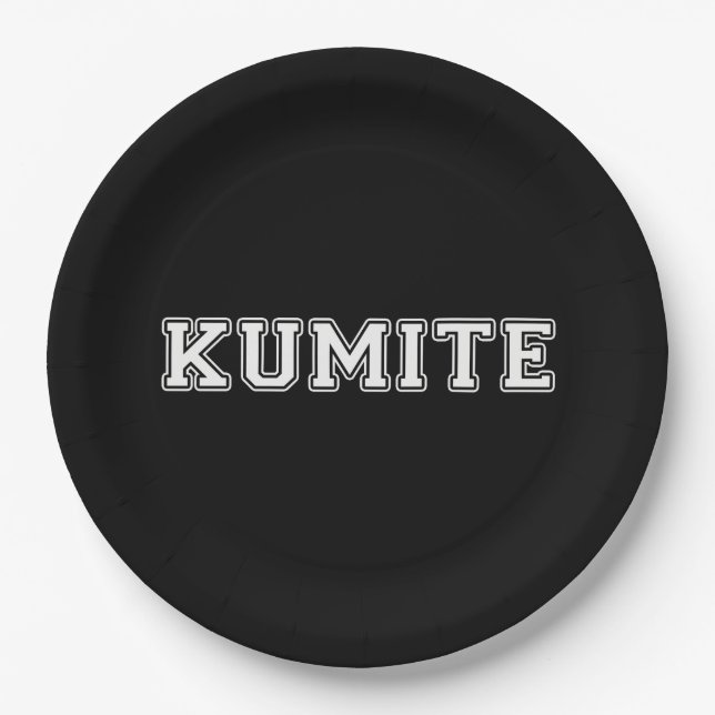 Plato De Papel Kumite (Anverso)