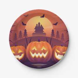 Plato De Papel Kürbis Halloween Pappteller – Lustiges Halloween-P