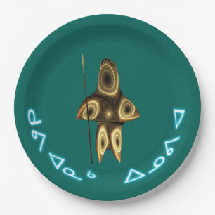 Plato De Papel Kuvianak Innovia - Cazador inuit fractal