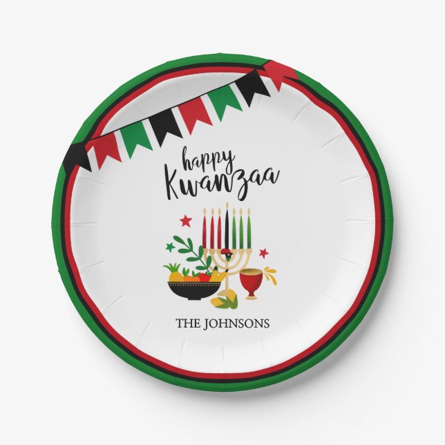 Plato De Papel Kwanzaa (Anverso)