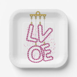 PLATO DE PAPEL L O V E