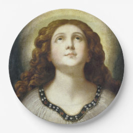 Plato De Papel La Alma Bendita (Joven Religiosa Angelical)